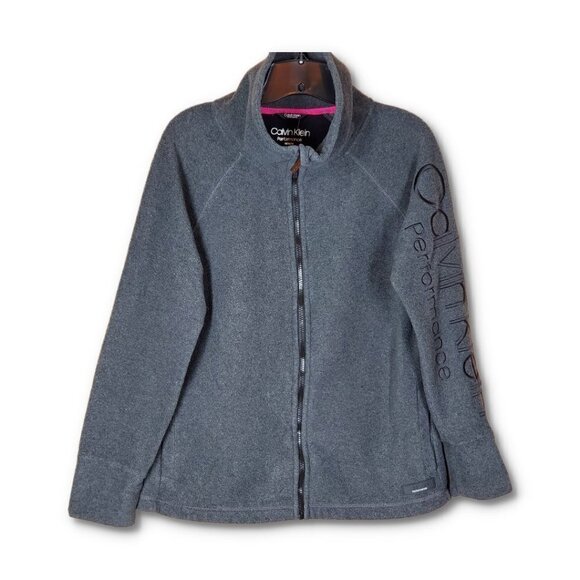 ❤️359 Calvin Klein Performance Dri Zip Up Fleece Jacket - Picture 1 of 12